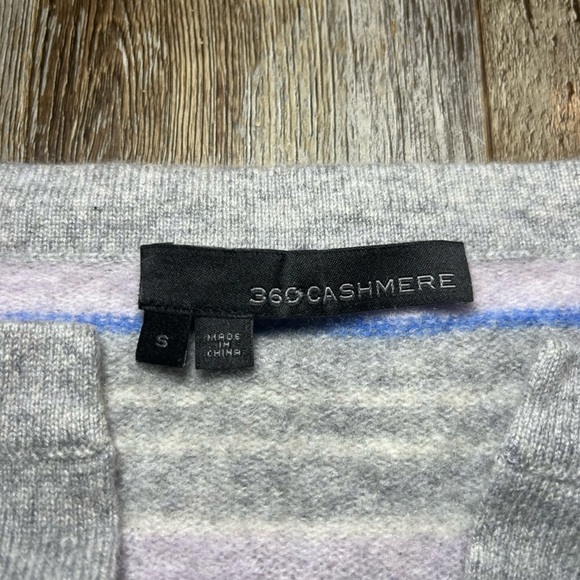 360 Cashmere Rosa V Neck Sweater in Heather Grey Multi Women’s Size Small - Picture 5 of 7